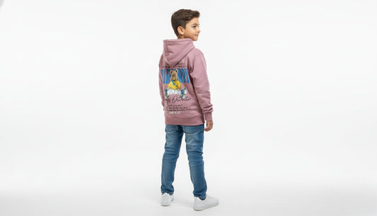 Kids Bear Graphic Hoodie with Front Pocket